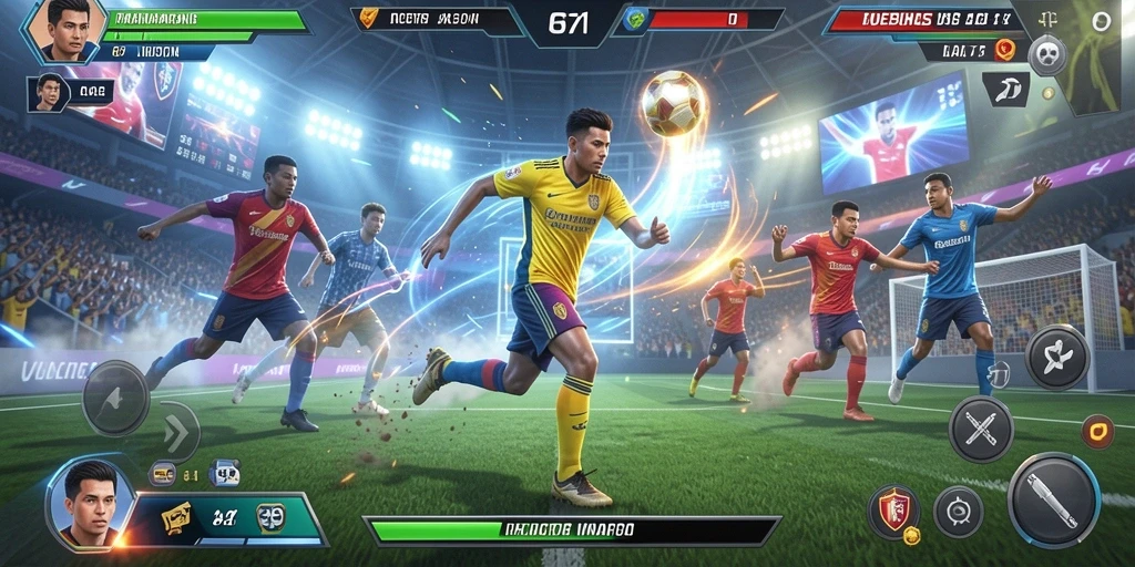 Screenshot menunjukkan pemandangan indah dari level pertama.